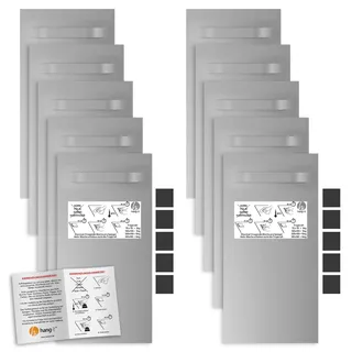 hang-it 5X Spiegel Aufhänger Set Groß inkl. 10 Spiegelaufhänger - Spiegelhalter und 10 Abstandshalter