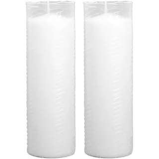 HS Candle Grabkerze 18 cm weiß
