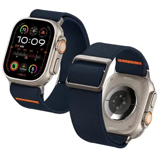 Spigen Lite Fit Ultra Armband Entwickelt für Apple Watch Ultra 3/2/1 49mm, Serie 11/10 46mm, Serie 9/8/7/SE 45mm,44mm Einstellbare Nylon-Solo-Strap
