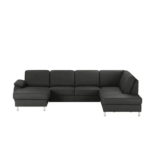 Kollektion Kraft Wohnlandschaft mit Sitz- und Rückenbezug aus Leder Kathi ¦ schwarz ¦ Maße (cm): B: 309 H: 86 T: 235.0