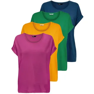 ONLY Tops für Damen Basic Kurzarm Rundhals - M
