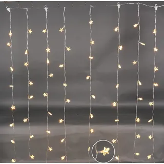 Trendline Lichtervorhang LED 1,0 x 1,50 m warmweiß