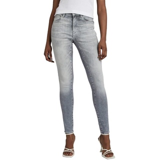 G-Star 3301 Skinny Fit Hochtaillierte Jeans Sun Faded Glacier Grey 23 30