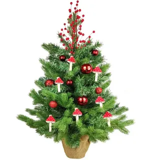 Laalu Weihnachtsbaum, Grün, Rot, Kunststoff, Tanne, 60 cm, Dekoration, Weihnachtsdekoration, Weihnachtsbäume & Zubehör