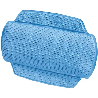 Spirella - Badewannenkissen Alaska Hellblau Mit 8 Saugnäpfen Antibakteriell - Rutschhemmend Waschbar - 23 x 32 cm