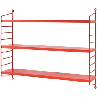 [en.casa] Modulares Wandregal Strängnäs 4er Set Rot