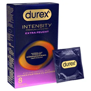 DUREX Kondome „Intensity Extra Feucht“, latexfrei, transparent, 5,6 cm