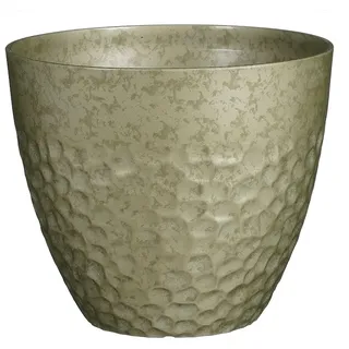 Mica Decorations Bravo Topf rund grau gehammert - h26xd30,5cm