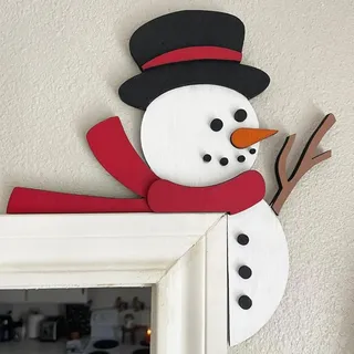 BelleFlair Lustige Weihnachtsdeko Türrahmen | Weihnachtsmann Schneemann Türdeko für Weihnachten, Festliche Weinachtsdekorationen, Weihnachtsdeko Innen Wand