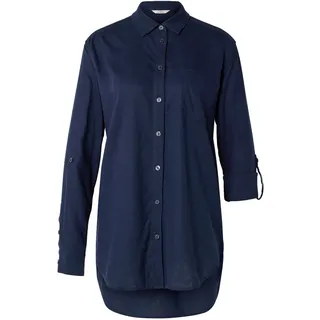 Tchibo - Lange Leinenbluse - Damen - Gr. 46 - dunkelblau