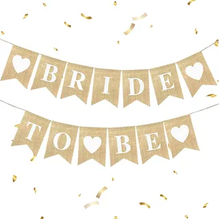 Bride to Be Girlande Boho, JGA Deko Frauen, Jute Bride to Be Deko Banner, JGA Accessoires Frauen für Jungesellinenabschied Braut Bachelorette Party