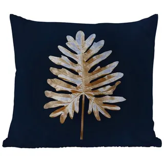 MuchoWow Dekokissen Blätter - Herbst - Gold - Schwarz - Natur - Luxus, Kissenhülle für den Außenbereich, Outdoor, Kissen, 60x60 cm bunt Quadratisch | 60 cm x 15 cm x 60 cm