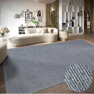 Villeroy & Boch Wollteppich Francois - Natur Wohnzimmerteppich - Handgewebt & Natürlich - Boho Teppich Wolle für Wohnzimmer, Schlafzimmer, Esszimmer, Flur, Küche – Silber, 160x230cm
