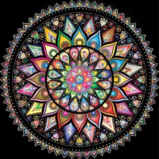 Trayosin 5D DIY Diamond Painting Kits Mandala, Vollbohrer Blumen Diamant Malerei Kits für Kinder Erwachsene, Diamant Stickerei Leinwand Bilder Malerei, Wohnwand Dekor (1Mandala,30x30cm)