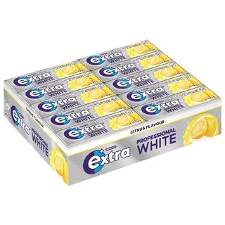 Wrigleys Extra Professional White Citrus Kaugummi Zitrone - 30 Packungen