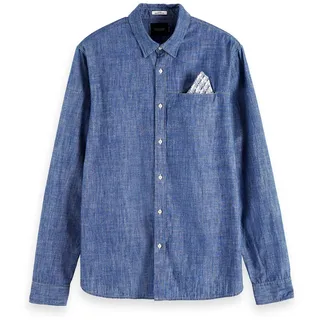 Scotch & Soda Herren Hemd Indigo Pocket Shirt 153550-0218 M - Combo B - M