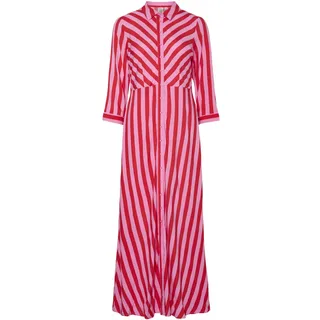 Yas Hemdblusenkleid Blusenkleider Streifen Pink M