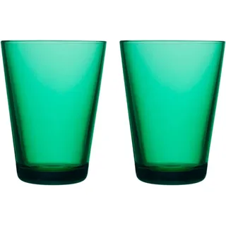 Iittala 2er-Set Kartio Trinkglas 40 cl Smaragd Emerald Grün