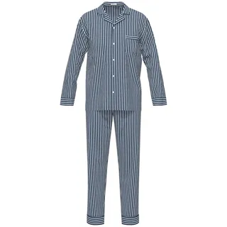 Seidensticker Pyjama Herren Schlafanzug lang Blau 3XL