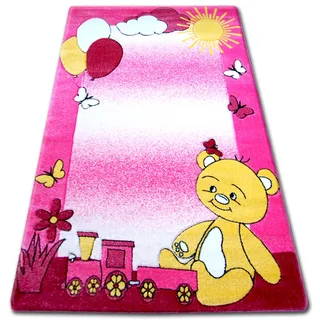 Rugsx - Teppich Für Kinder Happy C210 Rosa Teddybär Pink 240x330 Cm