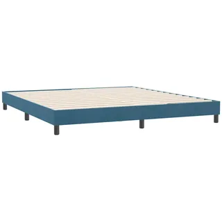 vidaXL Bettgestell ohne Matratze Dunkelblau 180x220 cm Samt