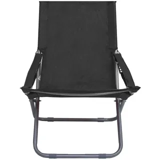 vidaXL Campingstuhl Klappbar Schwarz