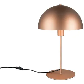 TRIO Leuchten LED Tischleuchte Pilzlampe aus Metall in Coffee Höhe 45cm, dimmbar, LED wechselbar, Warmweiß, groß-e Bauhaus Nacht-tischlampe Wohnzimmer-lampe Pilz-form mit E27 LED braun