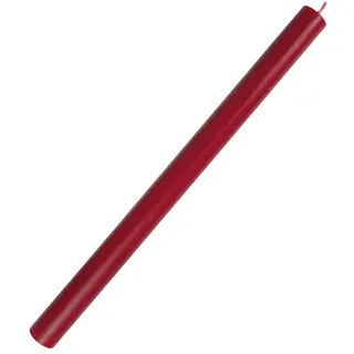 Stabkerze Antik Rot Durchgefärbt 29 cm Lang Tropffrei Premium