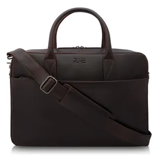 PURE Leather Studio Laptoptasche Herren Leder - Handgefertigte Business Aktentasche aus vegetabil gegerbtem Rindsleder für 15,6 Zoll Laptop