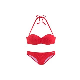 BUFFALO Bügel-Bandeau-Bikini Damen rot Gr.34 Cup E