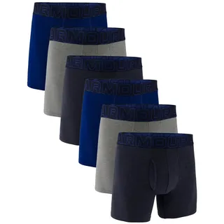 Under Armour Boxershorts Performance Cotton Dunkelblau/Grau/Blau L 6er Pack