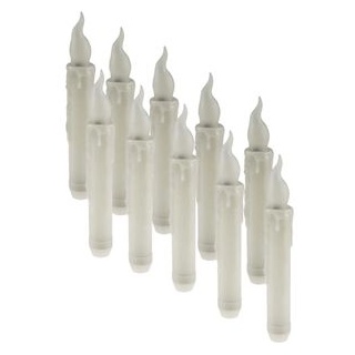 ChiliTec LED-Kerze 23399 Stabkerze weiß, 16,5 x 2 cm (HxØ), 10er Set