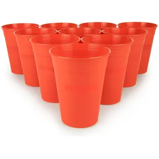 Boozie ́s 22 Partybecher Set 16oz/473ml. Extra robust. Aus nachhaltigem Hartplastik Mehrweg Party-Cups Spülmaschinenfest, Wiederverwendbar, Made in Germany. Party Becher, Red Cup..(rot)