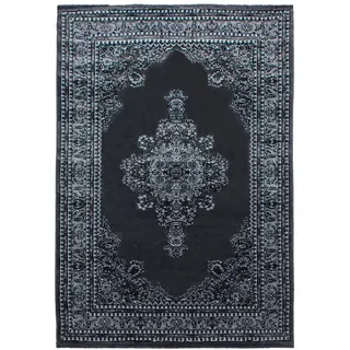Carpetsale24 Orient Teppich 240x340 cm Grau, Landhausstil Kurzflorteppich, Strapazierfähige Wohnlösung für großzügige Wohnbereiche