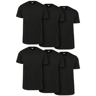 Urban Classics Herren Basic tee 6 pak T Shirt, Blk/Blk/Blk/Blk/Blk/Blk, 4XL EU