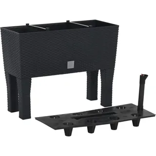 Hochbeet Anthrazit 60x25x46 Cm Pp-rattan