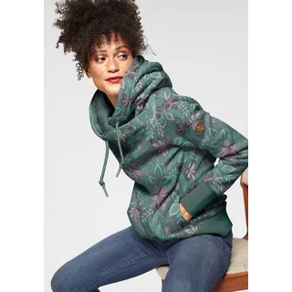 Ragwear Sweater »GRIPY FLOWERS O«, Hoodie mit floralem All Over-Druck, Gr. XS (34), green, , 13674759-XS
