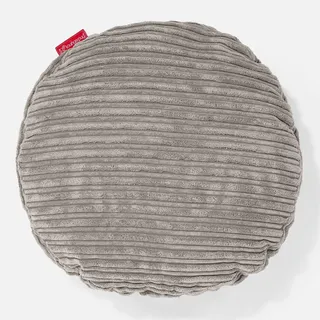 Lounge Pug Kissen Rund 50cm Cord Nerzfarben Zierkissen Sofakissen Dekokissen