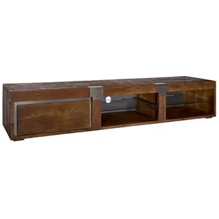 Massivmoebel24 TV-Board Mango 205x48x39 braun lackiert Amsterdam #03 | 2 Jahre Gewährleistung | mind. 14 Tage Rückgaberecht - Braun