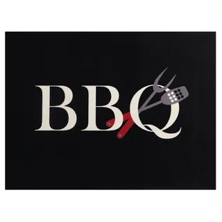 BBQ Grillunterlage | BBQ schwarz | 90x120 cm