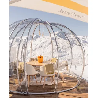 astreea Pavillon Igloo Plus Model L rund mit UV-Polycarbonat Paneelen, Aluminium-Gestell entwickelt aus der Luft- und Raumfahrttechnik 372 cm