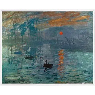 1art1 Claude Monet Poster Kunstdruck Bild und Kunststoff-Rahmen - Impression, Sonnenaufgang, 1872 (50 x 40cm)