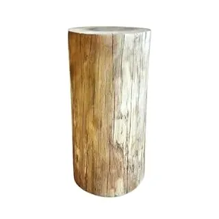 Hilwood - Baumstamm Buche rustikal Beistelltisch Blumenständer Deko, Nachttisch, Ø 25-30 cm, Holzstamm, Dekoration, Dekotisch, Blumentisch, massiv (Natur, 40 cm)