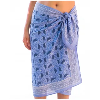 Mandala Life ART Premium Blockdruck Baumwoll-Strandpareo für Damen – Weicher, Leichter Sarong, Bikini-Cover-up, Badeanzug-Cover-up, Boho-Wickelrock für Sommer, Reisen & Strand - Einheitsgröße