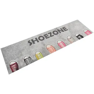 furnicato Teppich Küchenläufer Shoezone Samt 150 x 45 cm Grau, 45 x 150 cm bunt|grau 45 x 150 cm | 45 cm