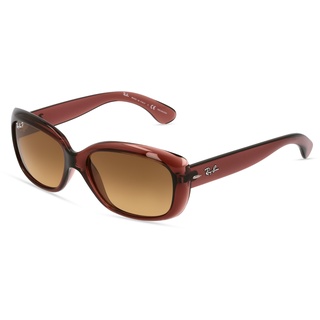Ray-Ban RB 4101 JACKIE OHH Damen-Sonnenbrille Vollrand Butterfly Kunststoff-Gestell, braun