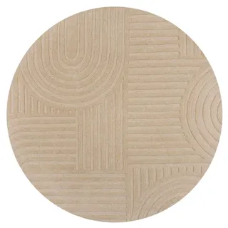 KADIMA DESIGN Leven Blake Wollteppich 60 x 230 cm Beige