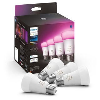 Philips LED-Leuchtmittel Hue White & Color Ambiance 4er-Pack - LED-Lampe - weiß, E27 weiß