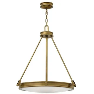 Elstead LIGHTING Hängeleuchte, Leuchtmittel nicht inklusive, Pendellampe Hängelampe Deckenleuchte Messing Stahl Glas D 54,3 cm