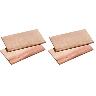 Küchenprofi BBQ Grillbrett SMOKY aus Zedernholz, 2x im Set, Optimal für Fisch, Fleisch und Gemüse, 40 x 15 x 1 cm, Für eine intensive Rauchentwicklung und ein einzigartiges Geschmackserlebnis